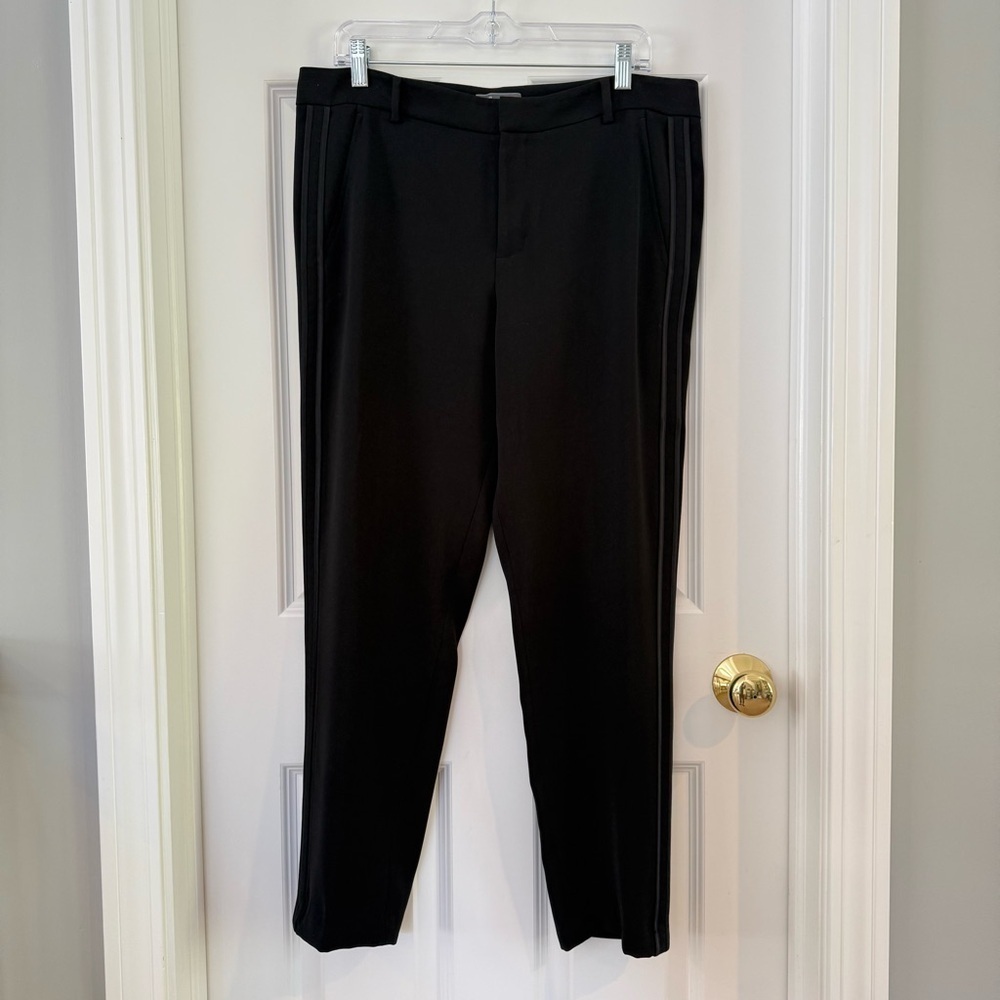 Vince Flat Front Trouser Size 12 Black